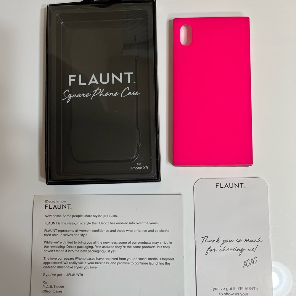 Authentic Flaunt Neon Pink iPhone XR Case Cover